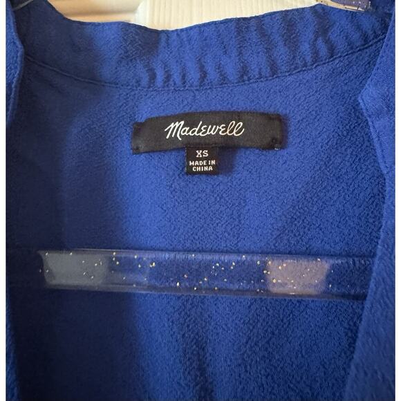 Madewell Women’s Royal Blue Inlet Popover Tank-Top Cami Deep V-Neck Size XS - Picture 2 of 7